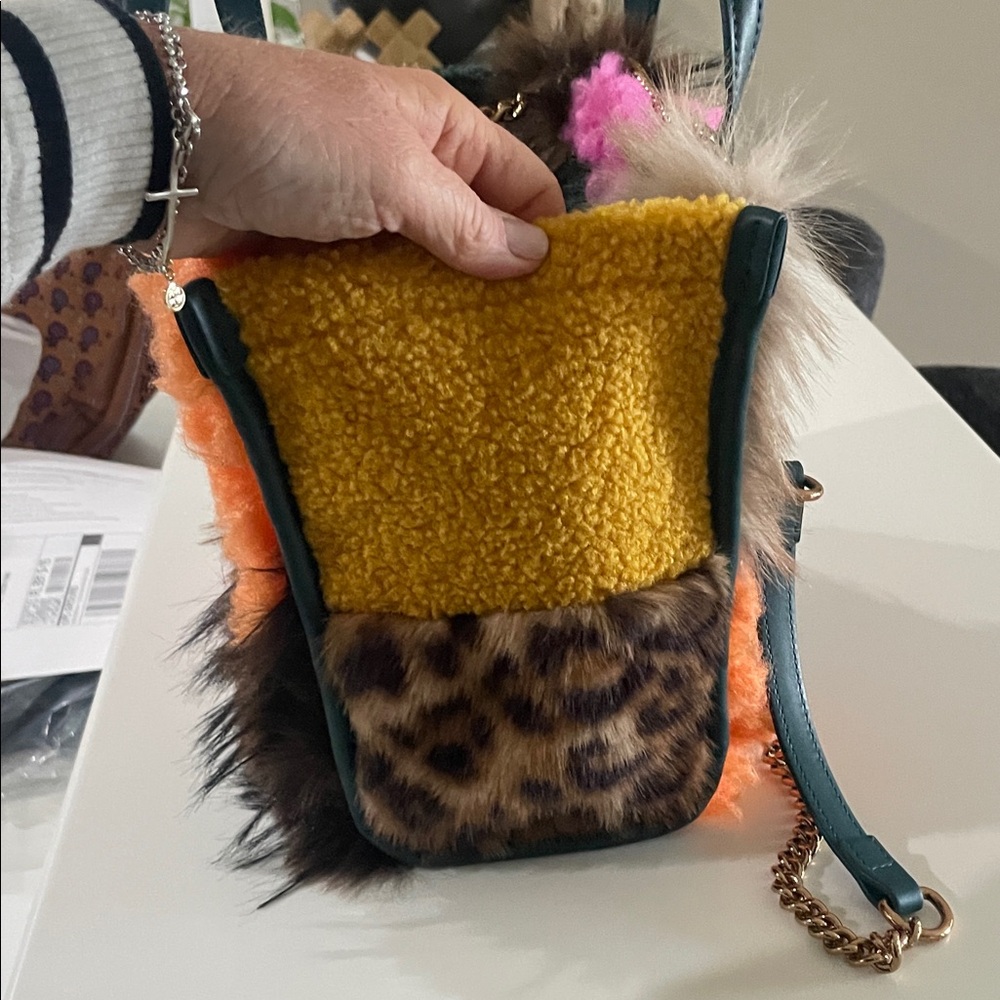 Kurt Geiger Multicolor Patchwork Fur Shoulder Bag… - image 6